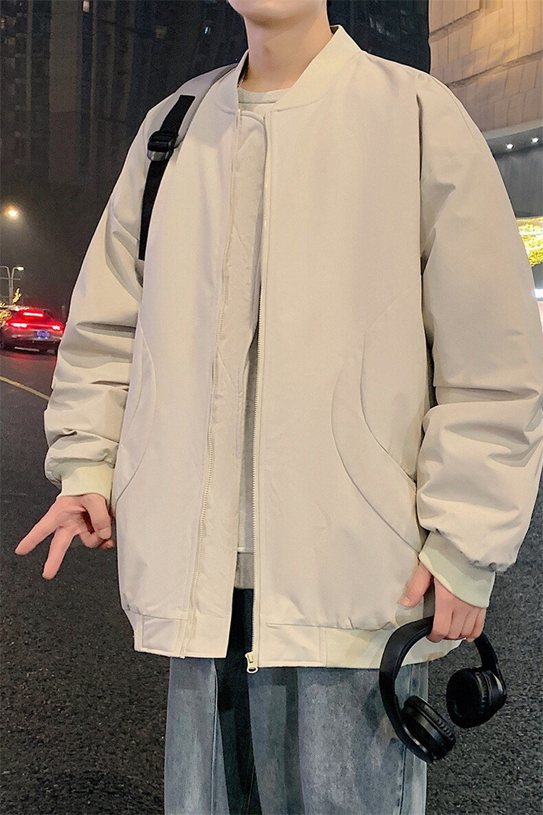 港风弯刀棉衣男7803棒球领二开加厚棉袄DSA157B-M8868-特P75,男装棉衣,电商A157B