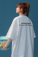 中性23夏季新款时尚简约情侣宽松百搭ins短袖T恤T1049P25控38，男装T恤，A247A
