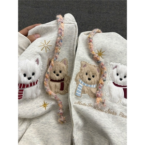 6810-P57 新款连帽卫衣男女春秋季休闲百搭开衫卫衣图片