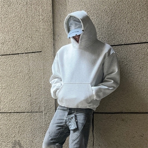 抖音得物高品质二开 秋冬美式高街重磅结构辑明线连帽卫衣外套W75图片