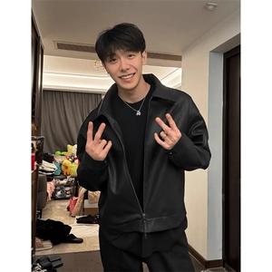 斌子PU皮夹克痞帅休闲短款皮外套设计感上衣J2603-P75图片