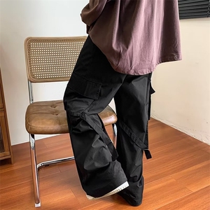 工装裤子男士秋冬季休闲长裤潮牌男女宽松直筒冲锋裤CK006-P40图片