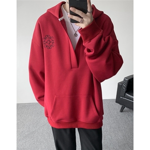 WY5535-P55特 控98 M-5XL高品质华棉刺绣连帽卫衣图片