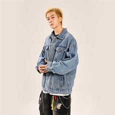 24款牛仔夹克中性风宽松韩版水洗外套N991/P98，男装夹克，星座202-3