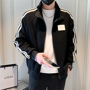 2025新款春季男士外套潮牌帅气条纹夹克上衣 A313-1-JK8805-P125图片
