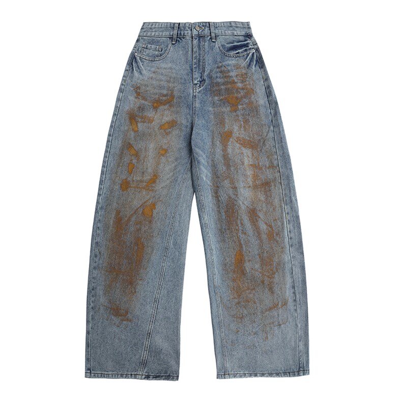 809B!新春现货美式弯刀油漆宽松牛仔裤809B-613-P48,男装牛仔裤,星座809B（原星座805）