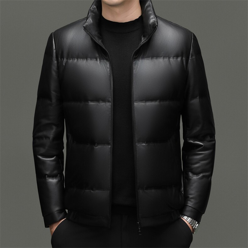 BG-W2807冬季男士海宁真皮羽绒服绵羊皮夹克羽绒内胆百搭外套,男装夹克,电商B360A（原721A）