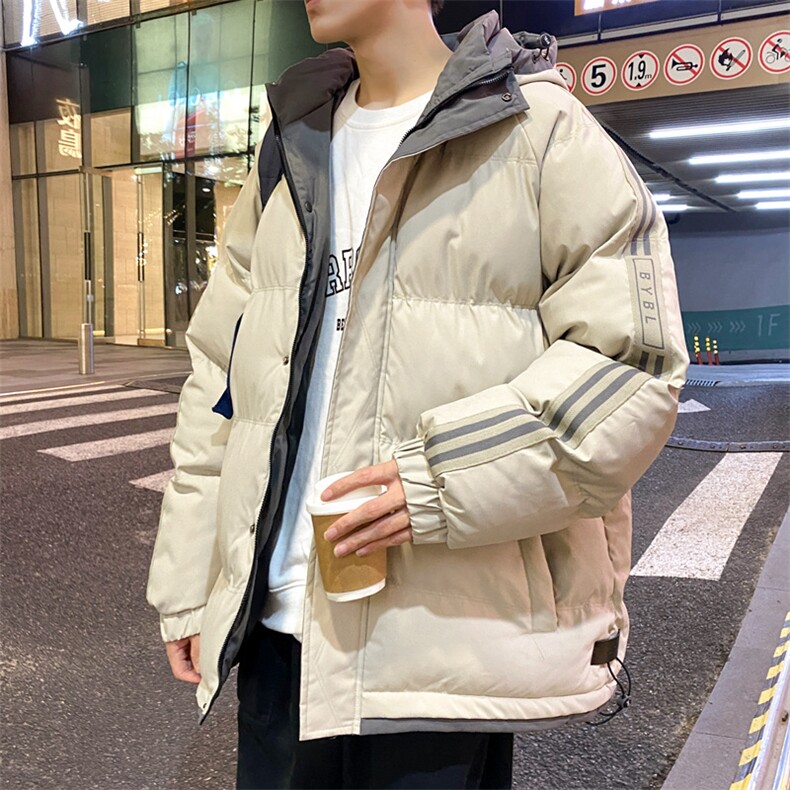 港风冬季新款连帽棉服中性情侣风潮牌百搭外套333-P85图片