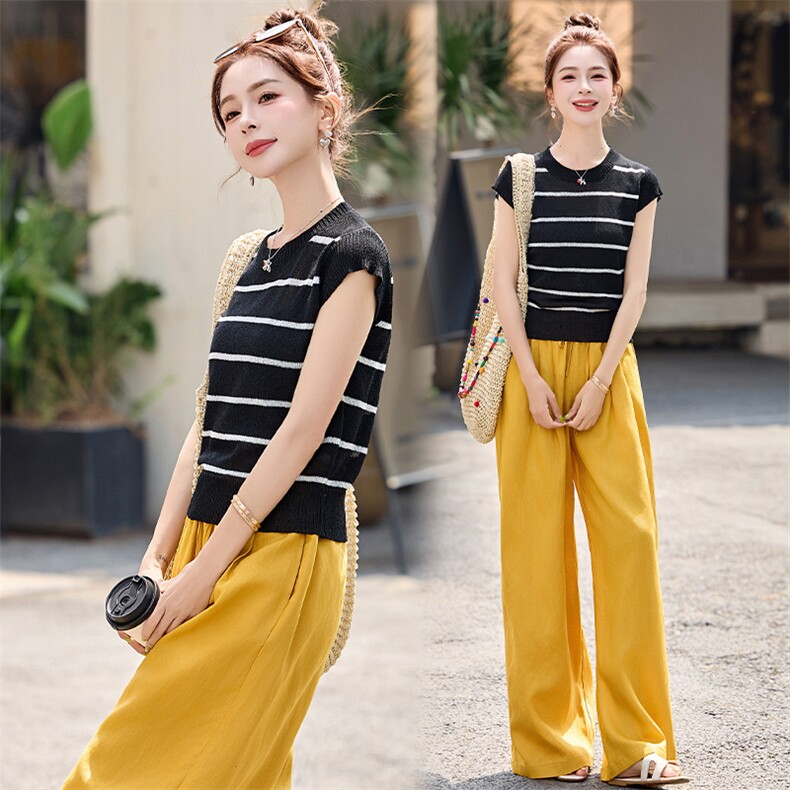 夏装一整套穿搭显瘦时尚套装女2025年爆款小个子休闲气质两件套潮,女装套装/套裙,奕可儿