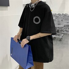 潮创意字母美式街头短袖大码T恤男夏季宽松短袖A071-9012-P30，男装T恤，电商A071