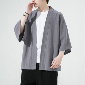 2025风春夏棉麻披风开衫男宽松防晒服小众风衣A203-666特p25图片