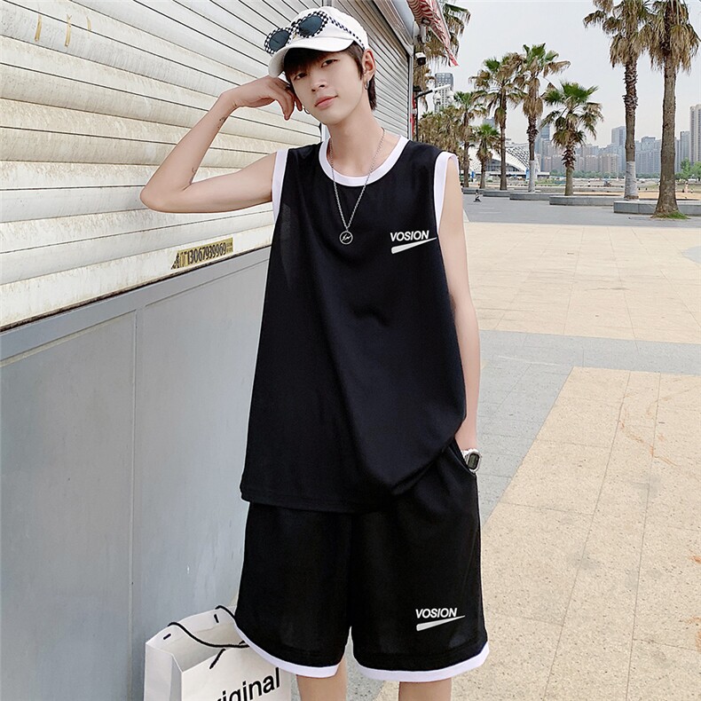 夏季潮流简约休闲宽松网格运动套装男女百搭短裤新TZ6301P50控68,男装牛仔裤,电商A268A