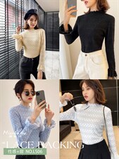 蕾丝打底衫，其它，棉芭莎