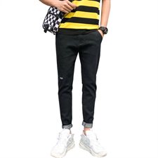 牛仔裤男修身韩版潮流夏季九分2021小脚潮牌休闲裤子802-P35，男装牛仔裤，电商A318