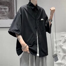 短袖衬衫男韩版潮流ins情侣上衣夏季新款宽松半袖衬衣CS128-p28图片