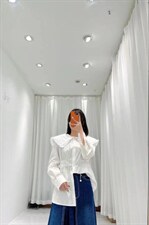 百搭休闲款衬衫，女装衬衫，橙色恋人(6F)