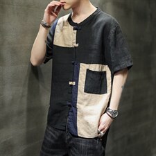 风棉麻乞丐服T19-P60，男装T恤，星座816-2（原B366-1）