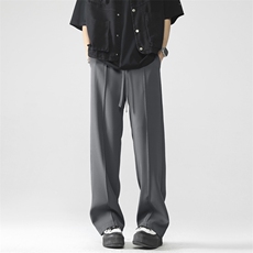 新款垂感抗皱休闲西裤宽松百搭显瘦休闲裤X1960特批-42，男装西裤，星座718