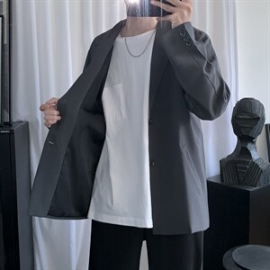 免烫正装西服外套韩版帅气休闲小西装男XF01P55，男装西服套装，电商D325