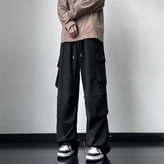 美式潮牌工装裤男复古高街宽松休闲裤机能风抽绳束脚长裤K07，男装休闲裤，星座1116A-1（原606A）