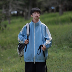 港风外景宽松两面穿夹克男撞色立领上衣外套DSA157B-JK7907-特P70，男装夹克，电商A157B