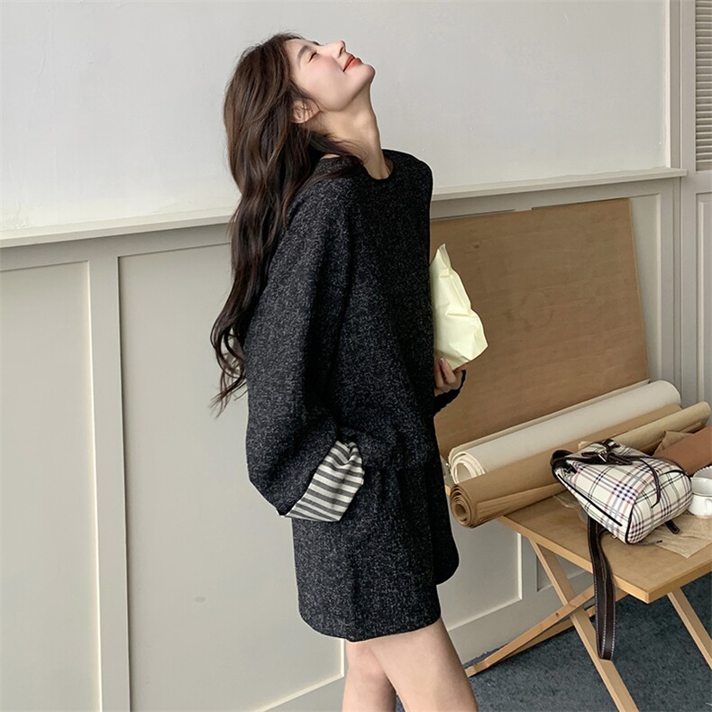 【2025春款】小香风拼条纹套装088-7702p145k198,女装套装/套裙,2C088