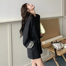 【2025春款】小香风拼条纹套装088-7702p145k198，女装套装/套裙，2C088