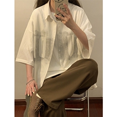 夏季新款男女同款短袖衬衣外套XZ102B-1-CS122P40，男装衬衫，星座102B-1