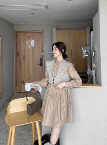 秋冬连衣裙，女装连衣裙，欧尚时