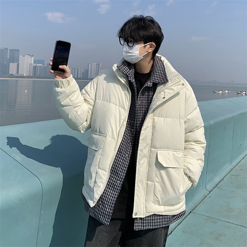 B266-C101-P138 23冬新款宽松休闲潮流假两件外套棉衣图片