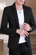 韩版修身西服男黑外套帅气休闲小西装伴郎新郎结婚正装潮，男装西服，星座509