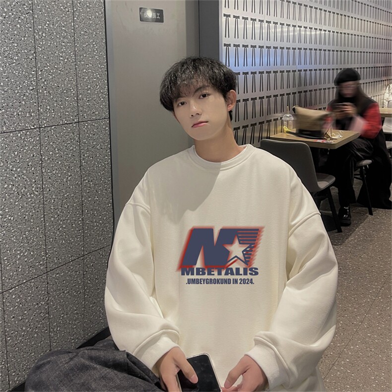 特P25控48秋冬新款男士圆领卫衣宽松休闲日常百搭上衣WQ2465,男装卫衣,电商B370