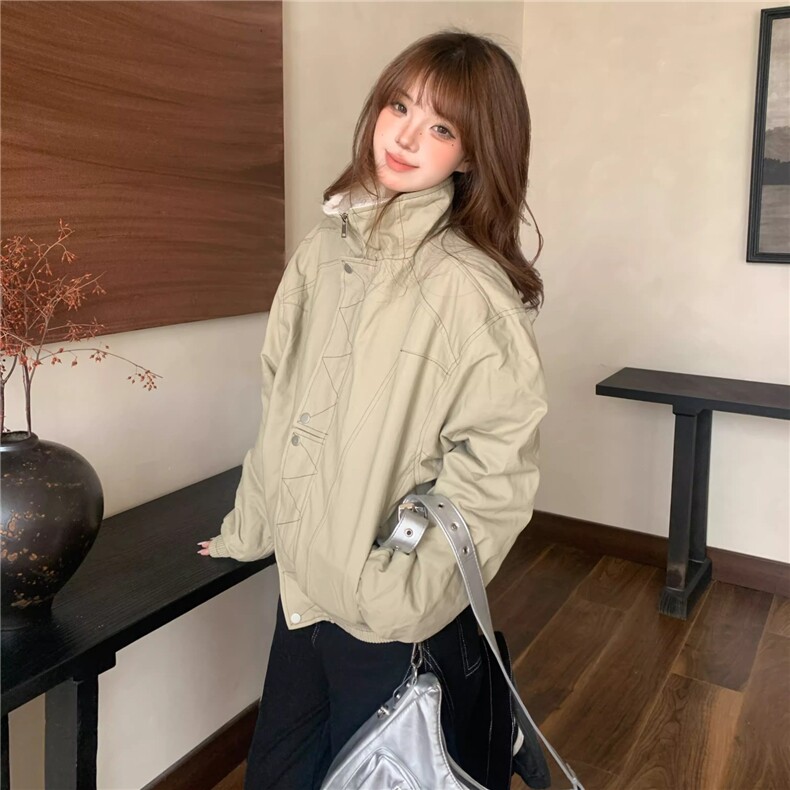 Amoeba美式复古原创立领座山雕工装夹克冬季男女宽松加厚棉服外套,男装夹克,星座506A