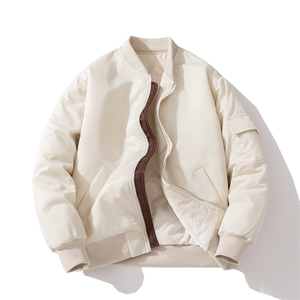 现货 2色秋冬带帽情侣外套飞行服外套棉服夹克图片