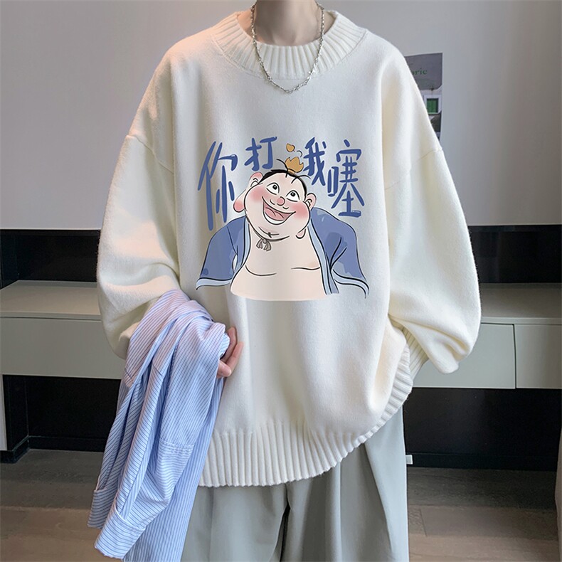 半高领毛衣男大码胖子针织衫毛线衣 M18437-P45 加绒款-P65图片