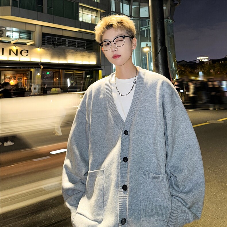 开衫毛衣男慵懒风破洞针织衫外套A086-MY2632-P65,男装针织衫/毛衣,电商基地A086