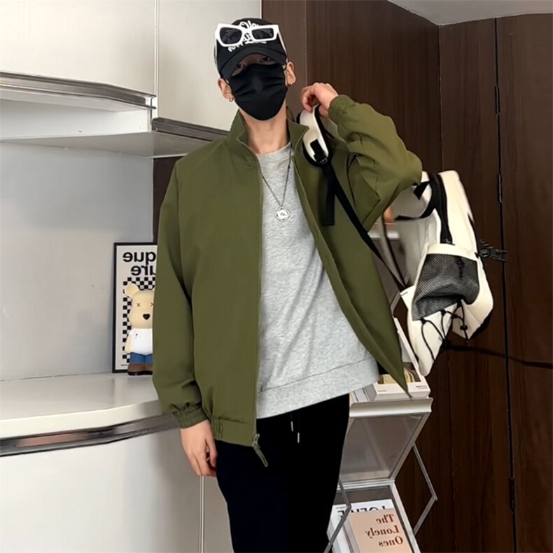 痞帅开衫夹克2025春夏款潮牌百搭外套情侣同款JK001-P50限价88,男装夹克,电商A178