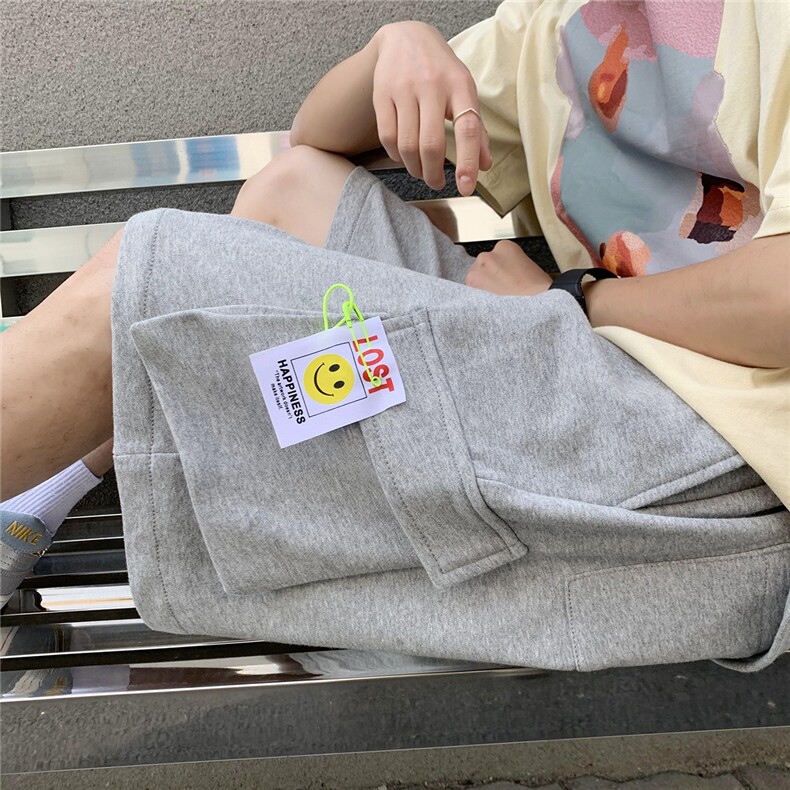 2026夏宽松潮牌男五分裤短裤工装立体大口袋DK999/P40浅灰,男装牛仔裤,电商A094