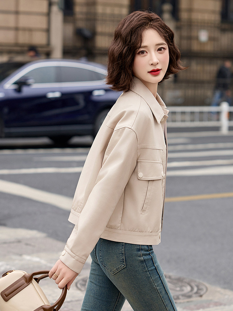短款皮衣外套女春秋2025新款小个子酷飒气质休闲洋气PU皮夹克上衣,女装皮衣,臻衣坊