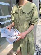 现货特别领子连衣裙，女装连衣裙，MI MI(1F)