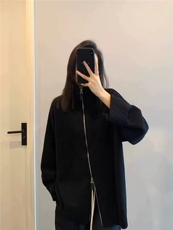 2025年秋季宽松型单件长袖常规开衫，女装羊毛衫，春贝羊绒