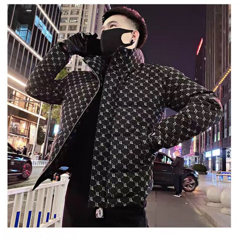 E10印花立领棉服男加厚外套新款上衣服男装痞帅棉衣,男装棉衣,星座308A-1（原309B-1）