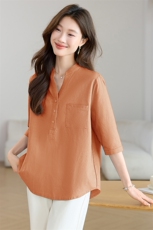 【现货】棉麻小衫，女装衬衫，希欧阁