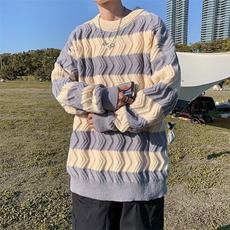 毛衣男港味2023秋季复古日系针织衫MY181P38，男装针织衫/毛衣，星座1116-2