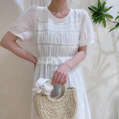 拼接蕾丝彩色重工连衣裙，女装连衣裙，ZMZF