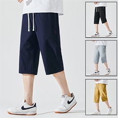 2025夏季新款男士七分裤时尚休闲马裤潮流男裤子KZ1090-P28，男装休闲裤，星座217-4