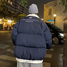 EQ350潮牌织带棉服外套男冬季加厚拼接撞色棉衣2024新款棉袄，男装棉衣，电商C306-1