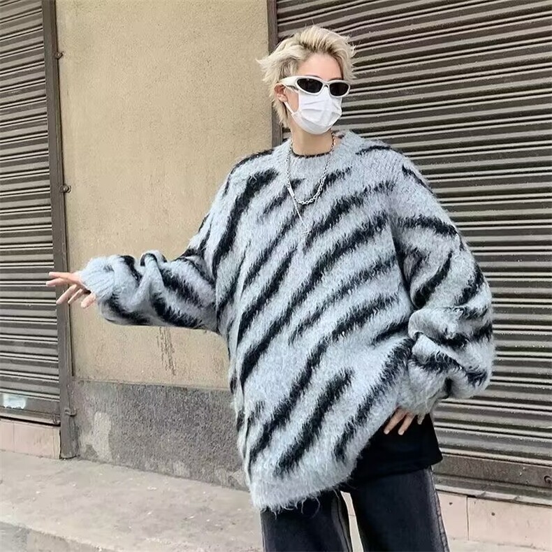 宽松型情侣装毛衣男秋冬季慵懒风长袖青少年常规休闲5646P48,男装针织衫/毛衣,星座410-2