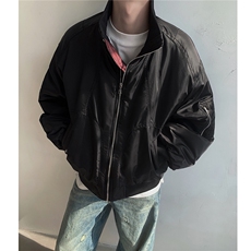 新品美式高街宽松短款飞行棉服夹克加棉外套男H1036特P105，男装夹克，电商A341