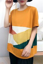 潮流舒适时尚T恤短袖2021年夏季圆领宽松个性气质，女装T恤，深水步